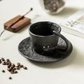 Creative lucky cat coffee mug with saucer, latte art mug, water cup, ceramic cup