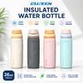 【Eliseen】26oz Insulated Water Bottle with Dual-Sip Lid – 304 Stainless Steel, Dishwasher Safe, with Handle
